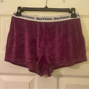 Retro Juicy Couture Velour Y2K Shorts Size Small Purple